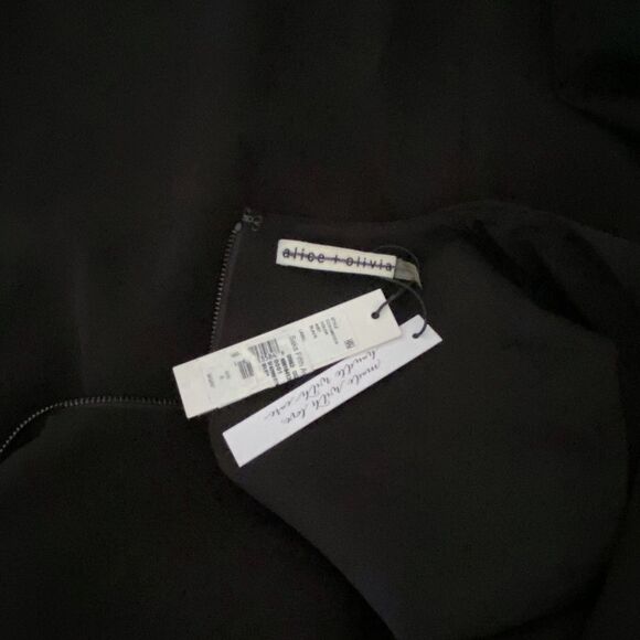 Alice + Olivia  Izola Feather-Trim Minidress size 8 - Picture 14 of 16